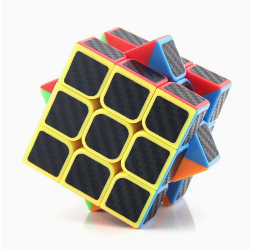 Carbon Fiber 3x3 Rubix Cube black