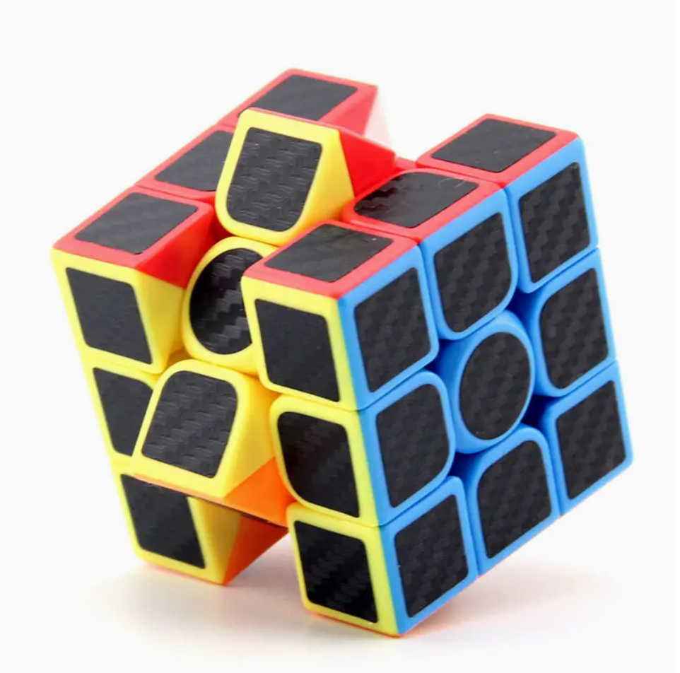 Carbon Fiber 3x3 Rubix Cube black