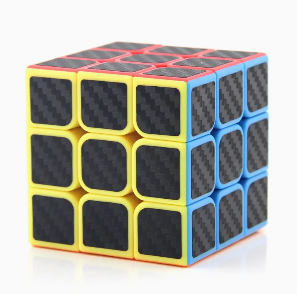 Carbon Fiber 3x3 Rubix Cube black