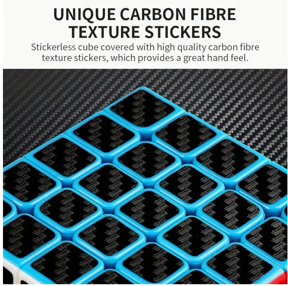 Carbon Fibre 5x5  Rubix Cube black