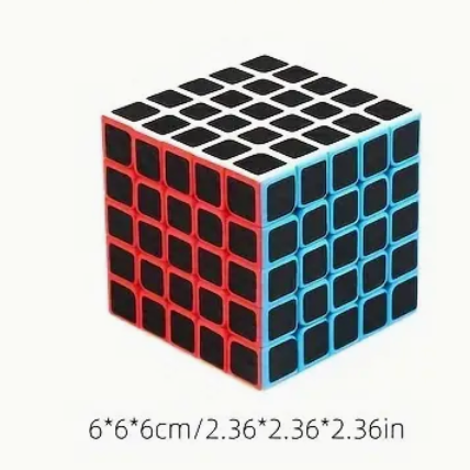 Carbon Fibre 5x5  Rubix Cube black