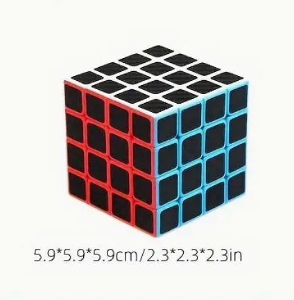 Carbon Fibre 4x4  Rubix Cube black