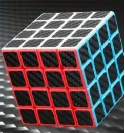 Carbon Fibre 4x4  Rubix Cube black